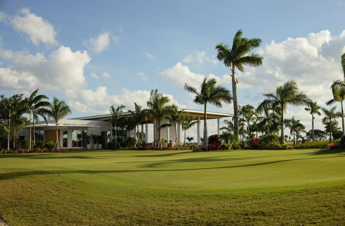 Atlantic Fields Golf House — golden hour exterior, Hobe Sound FL