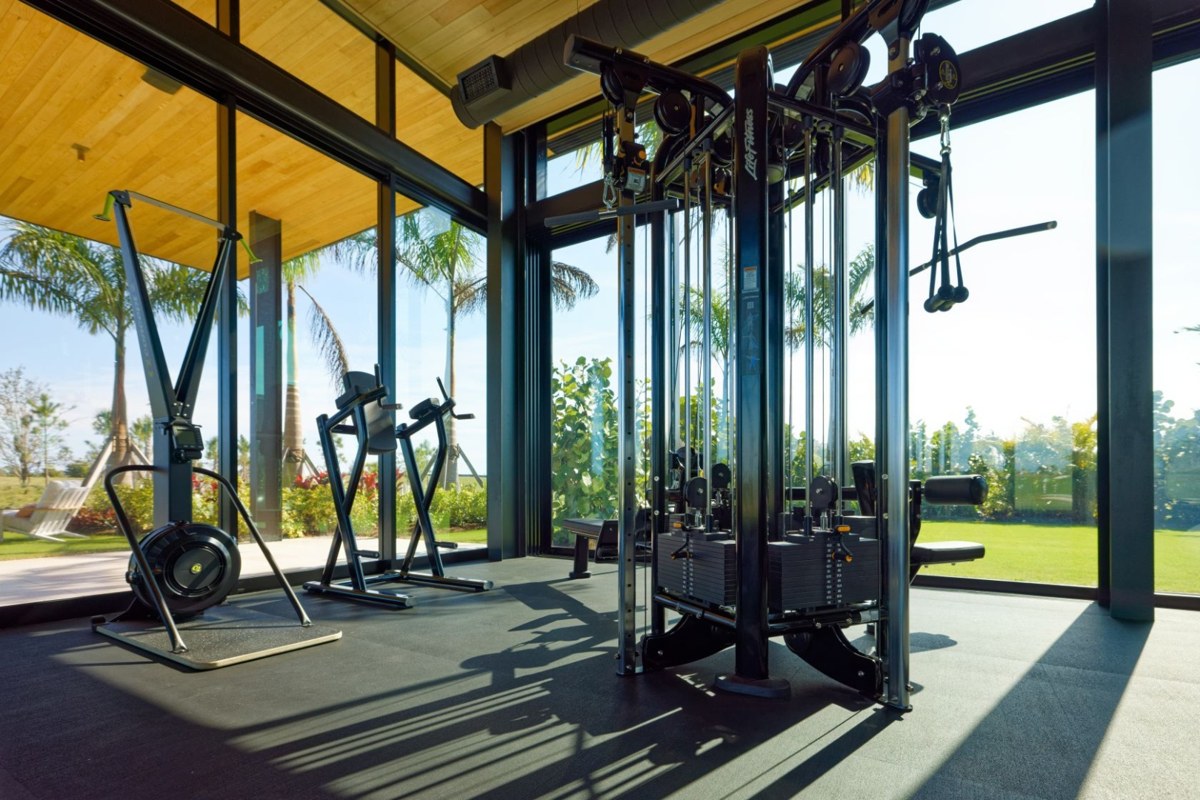 Atlantic Fields Performance Center — floor-to-ceiling curtainwall fitness facility, Hobe Sound FL