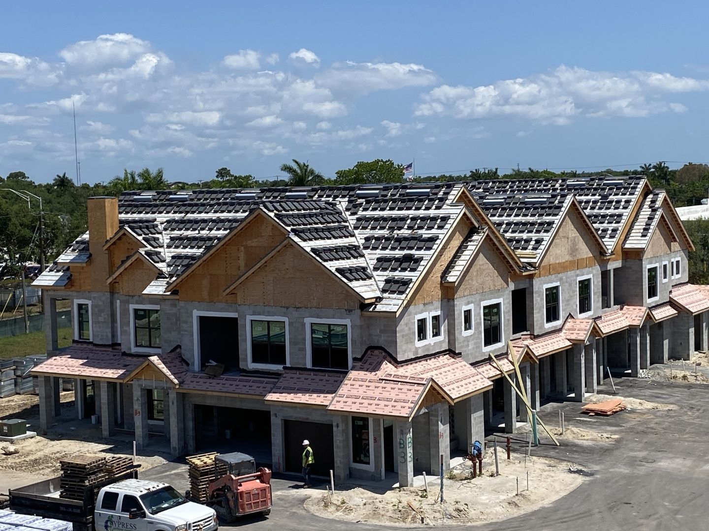 Imperial Crossings townhomes aerial