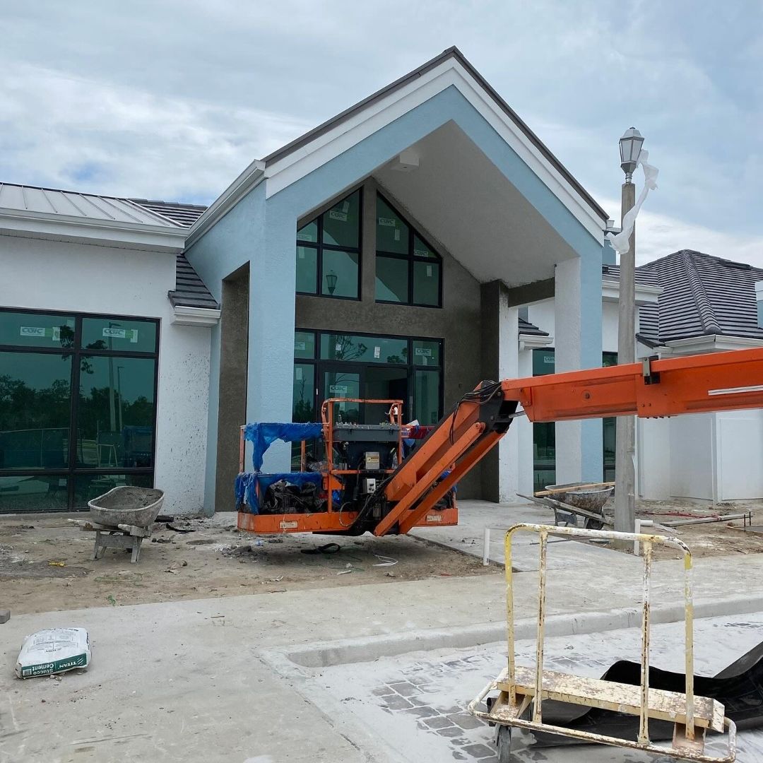 Imperial Crossings clubhouse all-glass entry