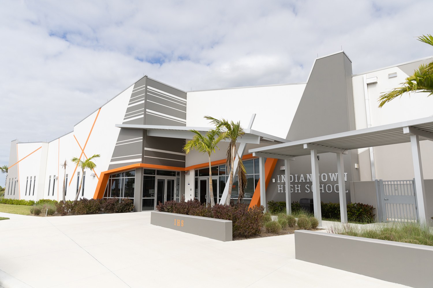 Indiantown High School interior glass